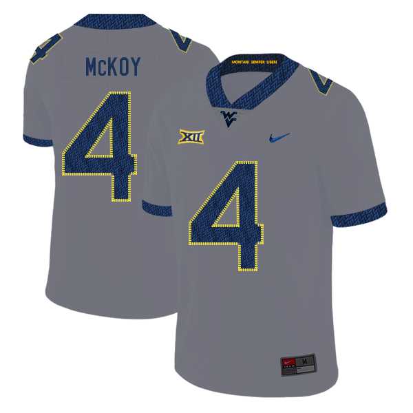 West Virginia Mountaineers 4 Kennedy McKoy Gray College Football Jersey Dzhi,We sell and wholesale West Virginia Mountaineers 4 Kennedy McKoy Gray College Football Jersey Dzhi on line form chian!